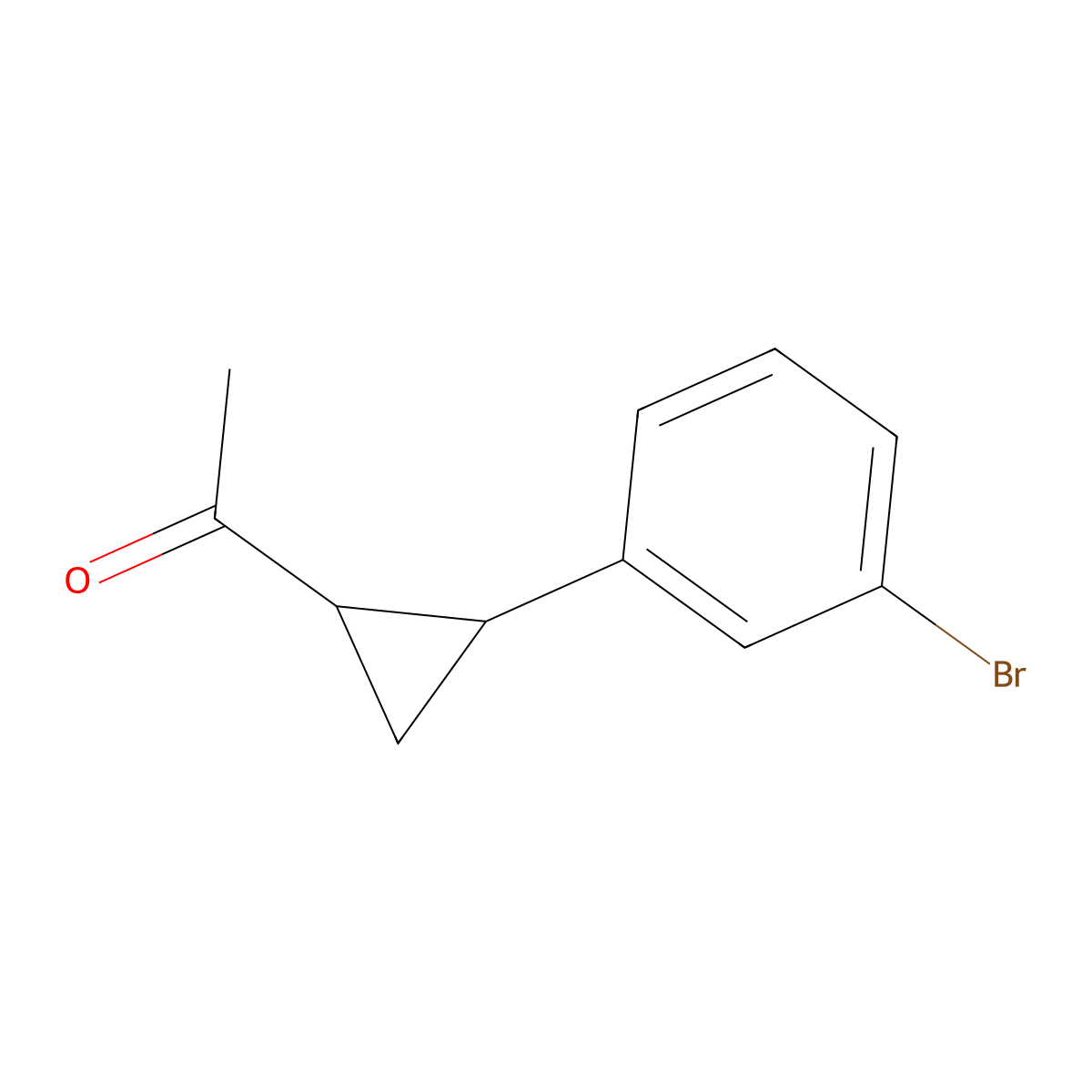 Rac-1-[(1r,2r)-2-(3-bromophenyl)cyclopropyl]ethan-1-one molecular structure, CAS 1218625-92-3