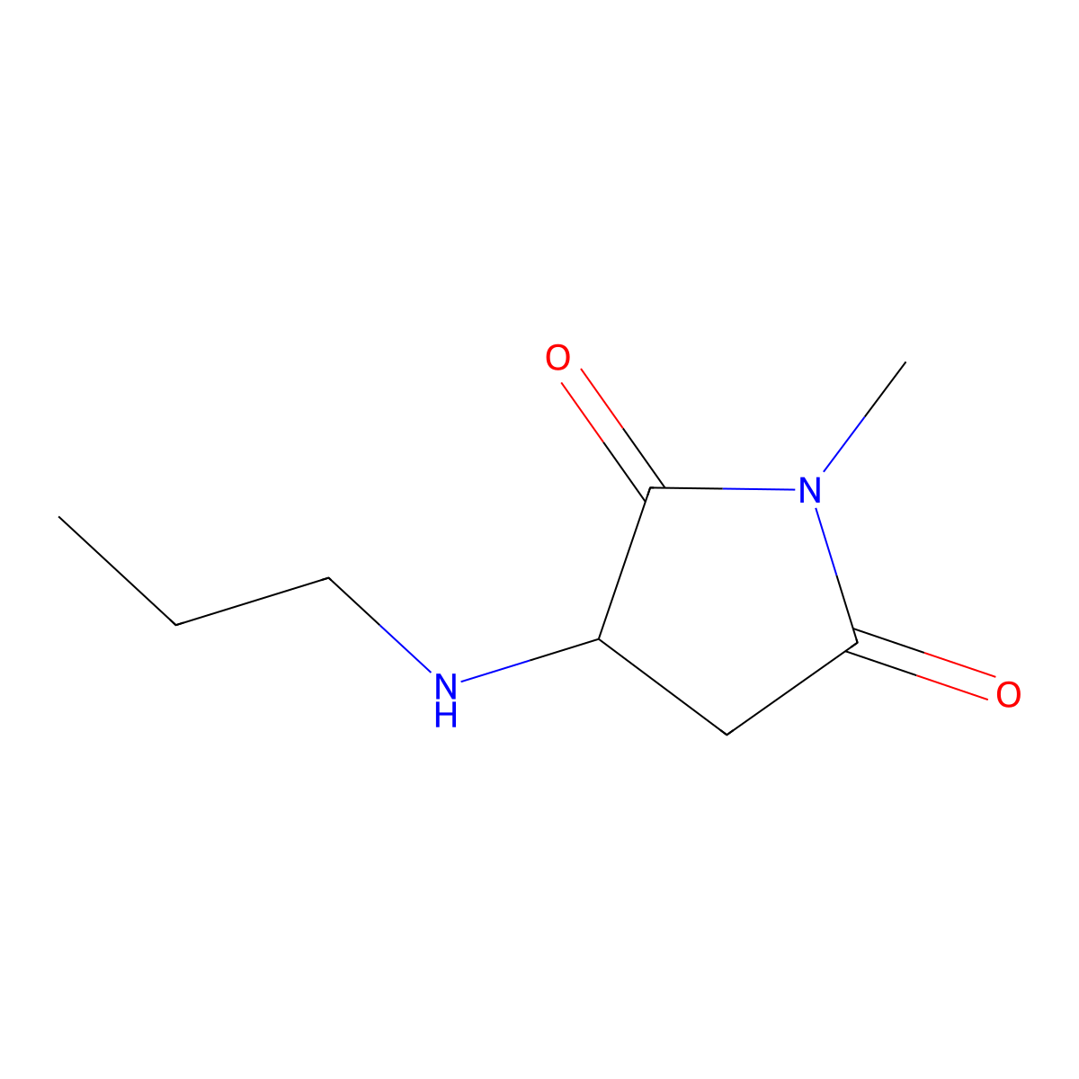 1-Methyl-3-(propylamino)pyrrolidine-2,5-dione molecular structure, CAS 1218628-40-0