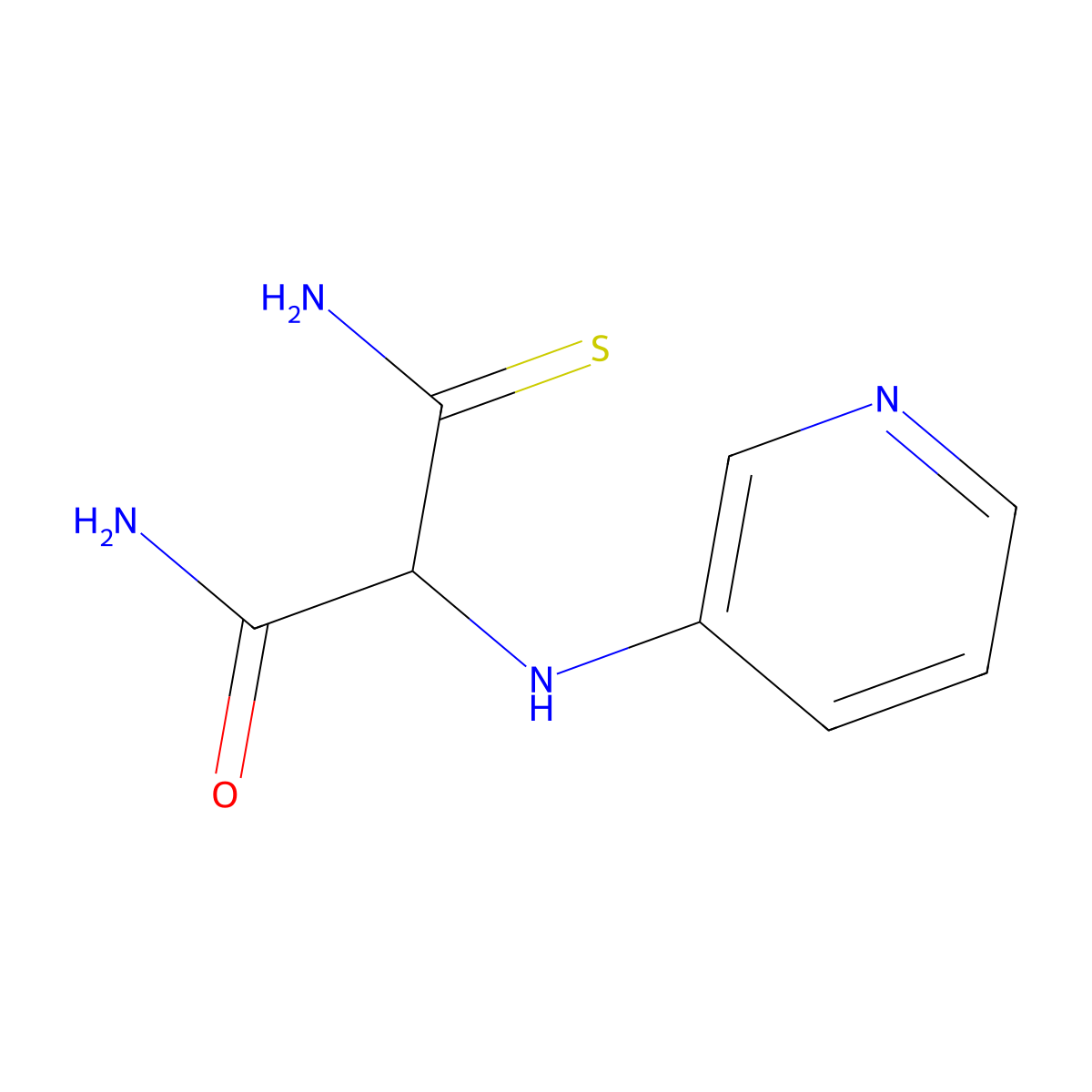 3-Amino-N~2~-pyridin-3-yl-3-thioxoalaninamide molecular structure, CAS 1218630-24-0