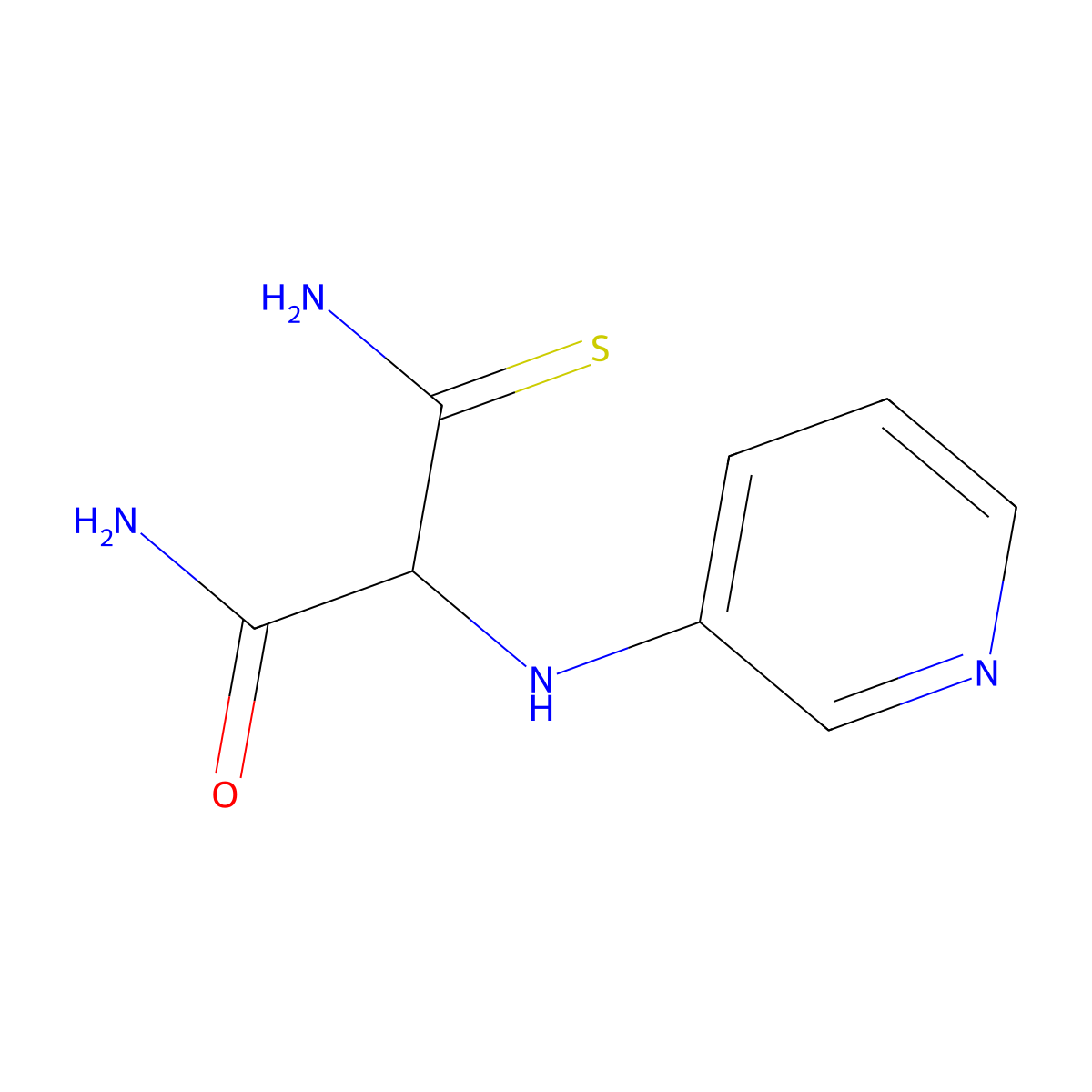 3-Amino-N~2~-pyridin-3-yl-3-thioxoalaninamide molecular structure, CAS 1218630-24-0
