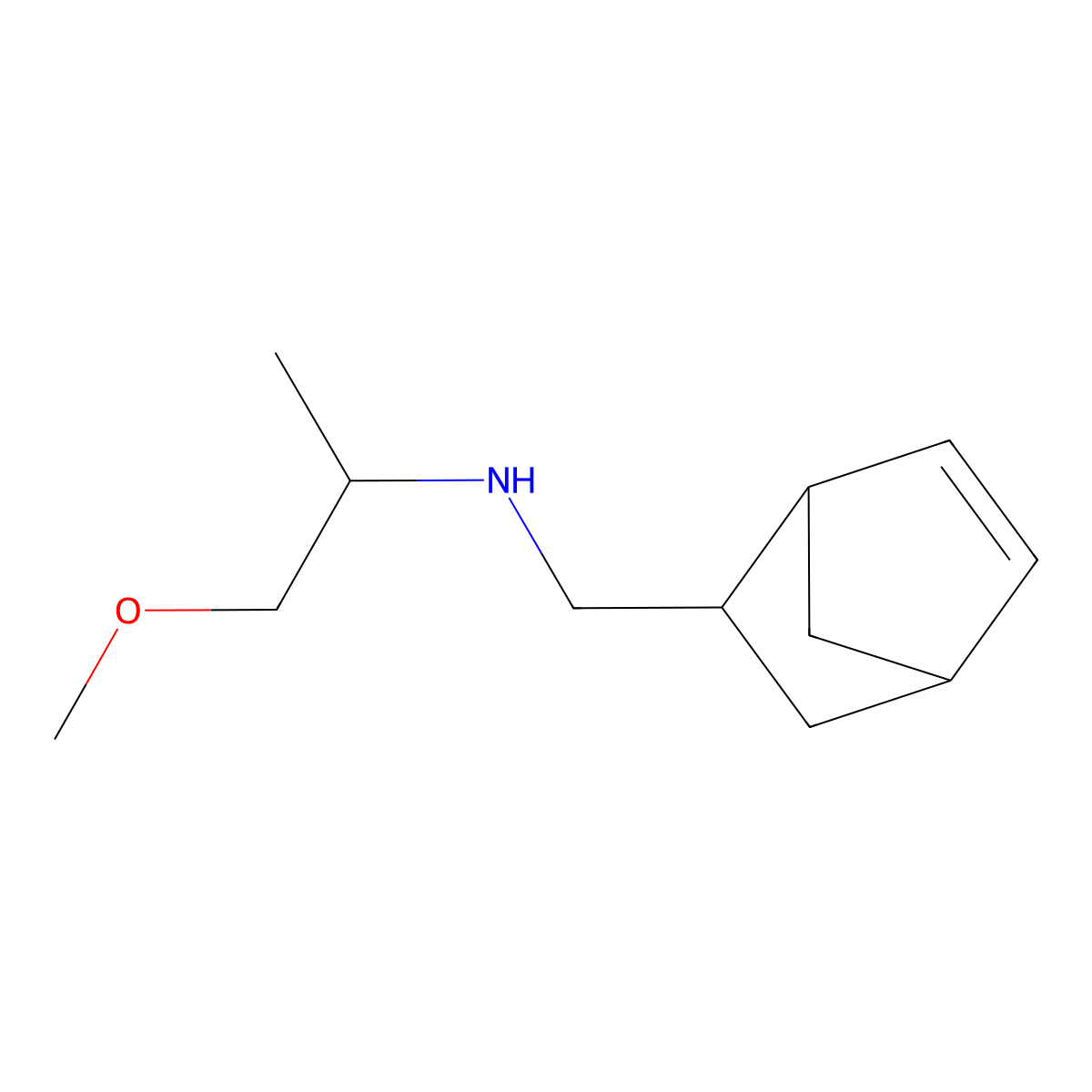 ({Bicyclo[2.2.1]hept-5-en-2-yl}methyl)(1-methoxypropan-2-yl)amine molecular structure, CAS 1218643-10-7