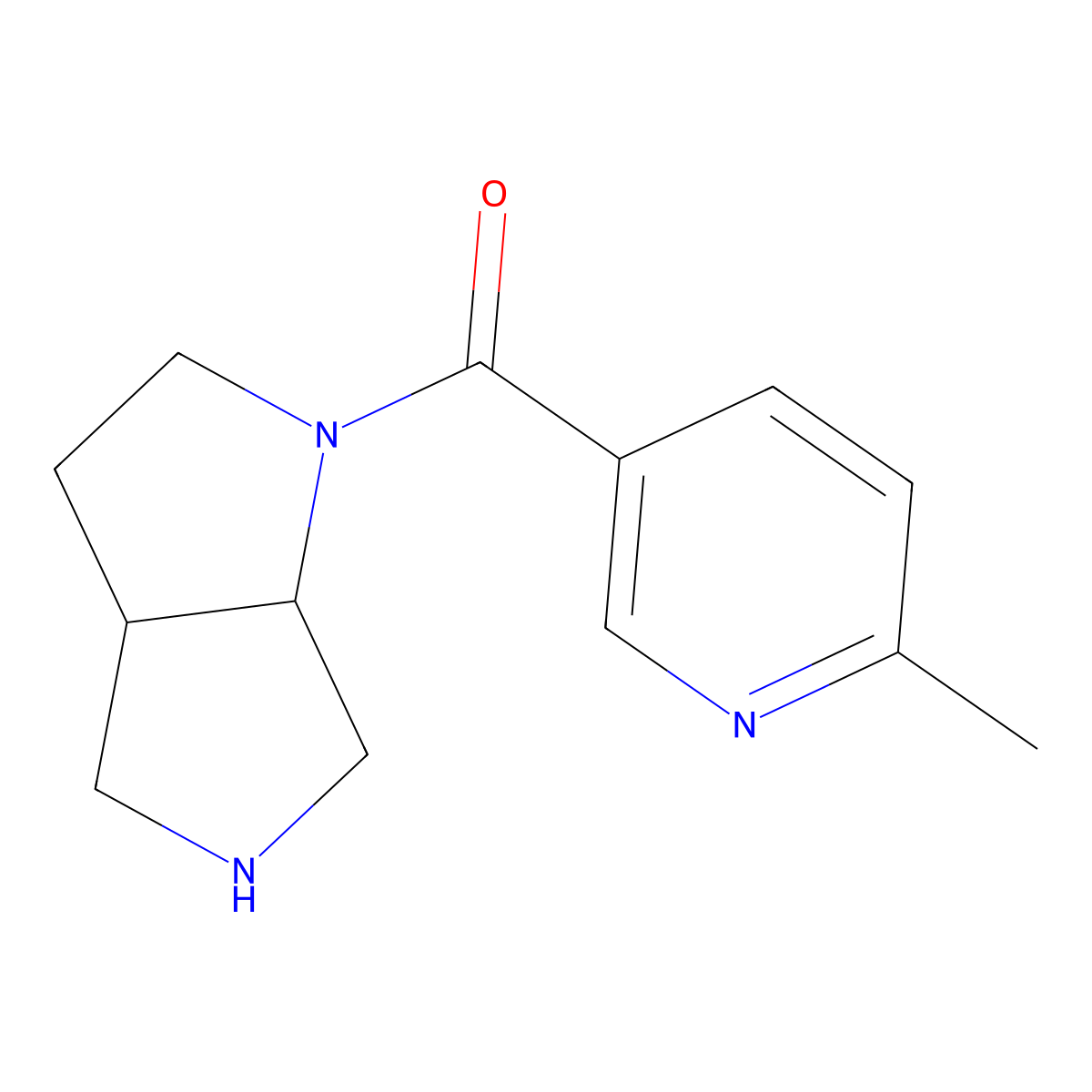 5-[(3aS,6aS)-octahydropyrrolo[2,3-c]pyrrole-1-carbonyl]-2-methylpyridine molecular structure, CAS 1218643-81-2