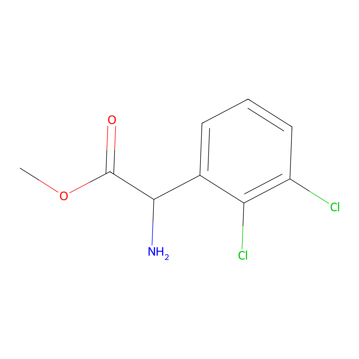 Methyl 2-amino-2-(2,3-dichlorophenyl)acetate molecular structure, CAS 1218646-59-3