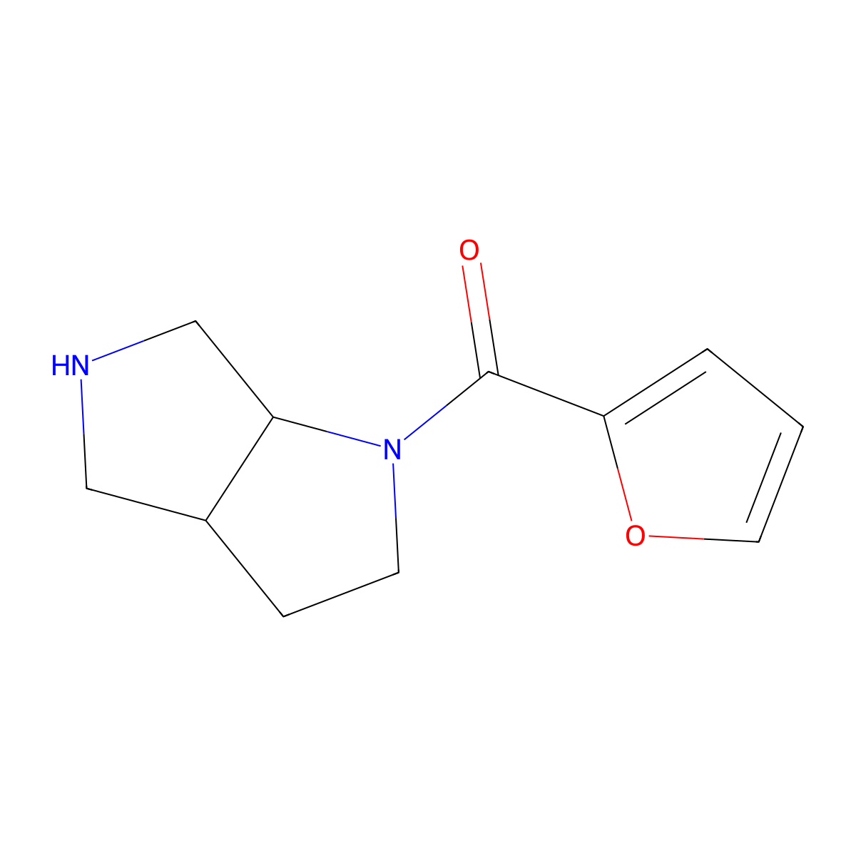 Furan-2-yl((3aS,6aS)-hexahydropyrrolo[3,4-b]pyrrol-1(2H)-yl)methanone molecular structure, CAS 1218647-84-7