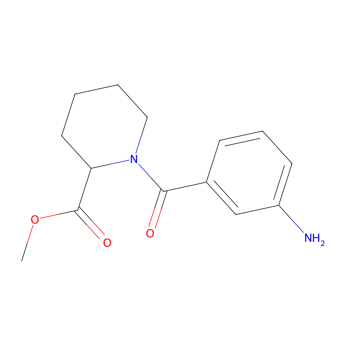 Methyl 1-(3-aminobenzoyl)piperidine-2-carboxylate molecular structure, CAS 1218650-55-5