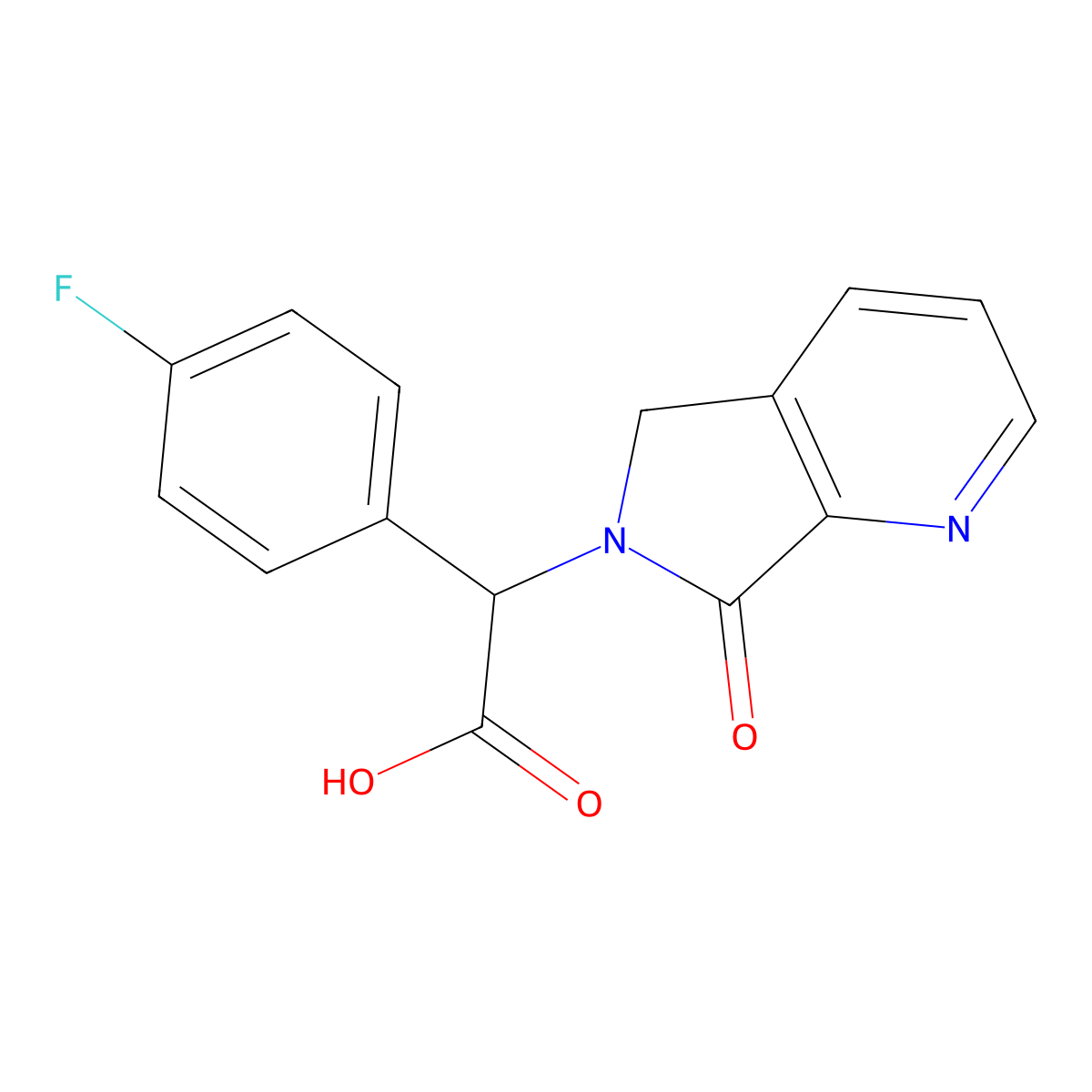 2-(4-fluorophenyl)-2-(7-oxo-5H-pyrrolo[3,4-b]pyridin-6(7H)-yl)acetic acid molecular structure, CAS 1218657-27-2