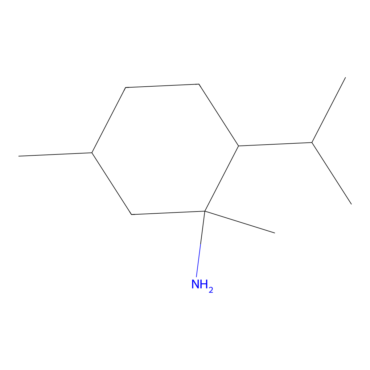 1,5-Dimethyl-2-(propan-2-yl)cyclohexan-1-amine molecular structure, CAS 1218659-20-1