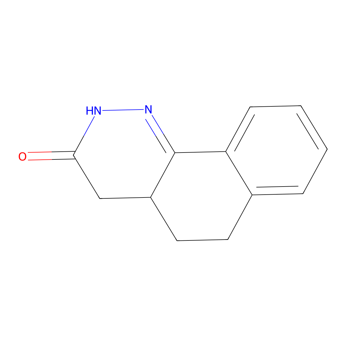 Benzo(h)cinnolin-3(2H)-one, 4,4a,5,6-tetrahydro-, (+-)- molecular structure, CAS 121866-05-5