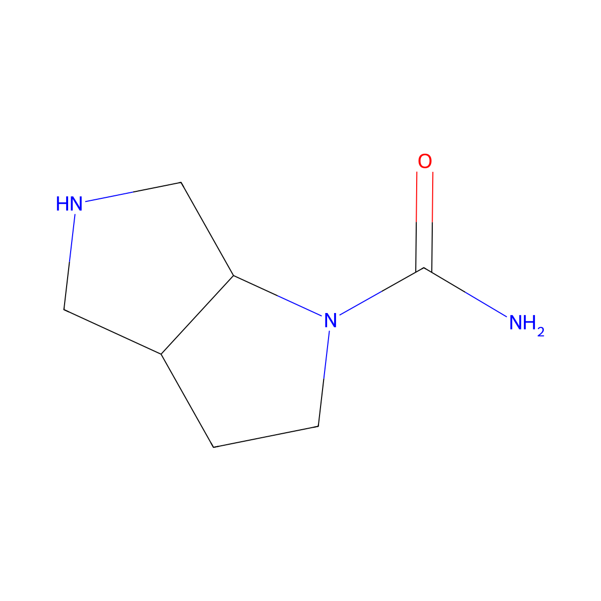 cis-Hexahydropyrrolo[3,4-b]pyrrole-1(2H)-carboxamide molecular structure, CAS 1218662-69-1