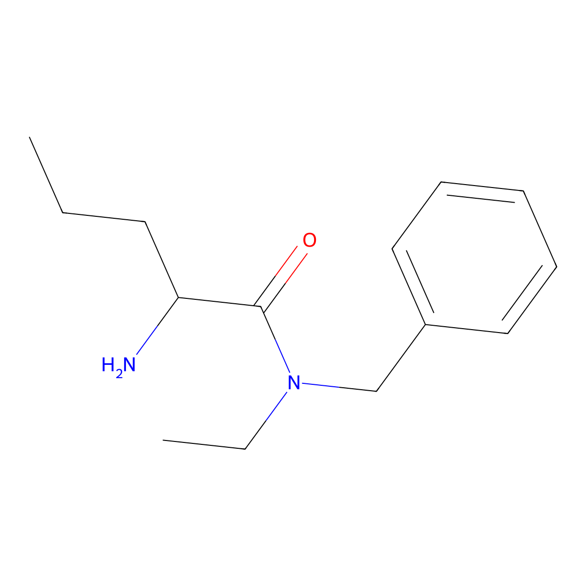 2-amino-N-benzyl-N-ethylpentanamide molecular structure, CAS 1218678-74-0