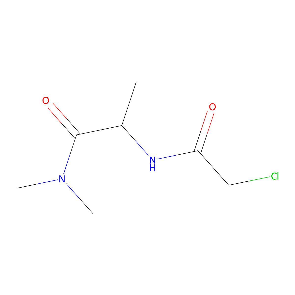 2-(2-chloroacetamido)-N,N-dimethylpropanamide molecular structure, CAS 1218689-32-7