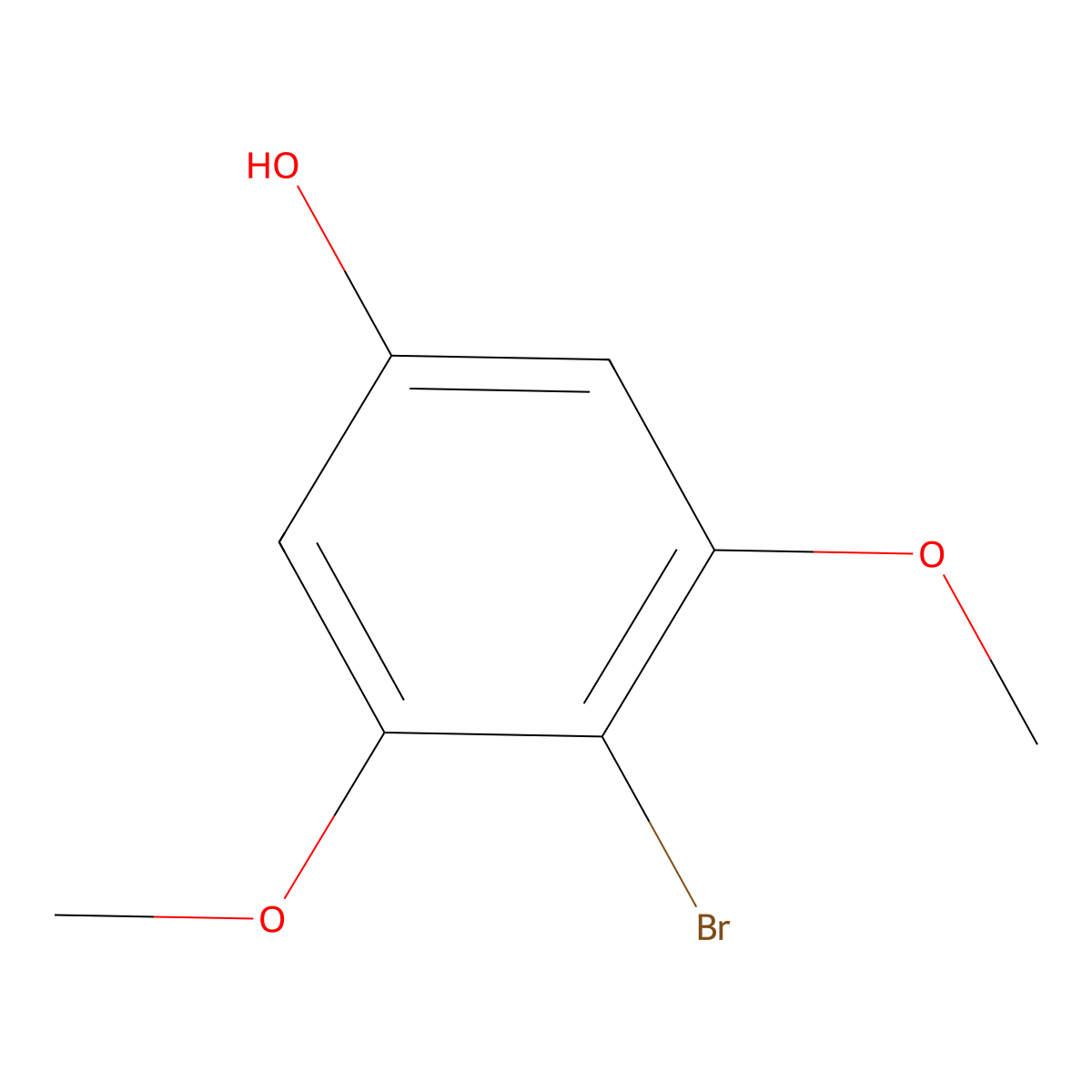 4-Bromo-3,5-dimethoxyphenol molecular structure, CAS 121869-56-5