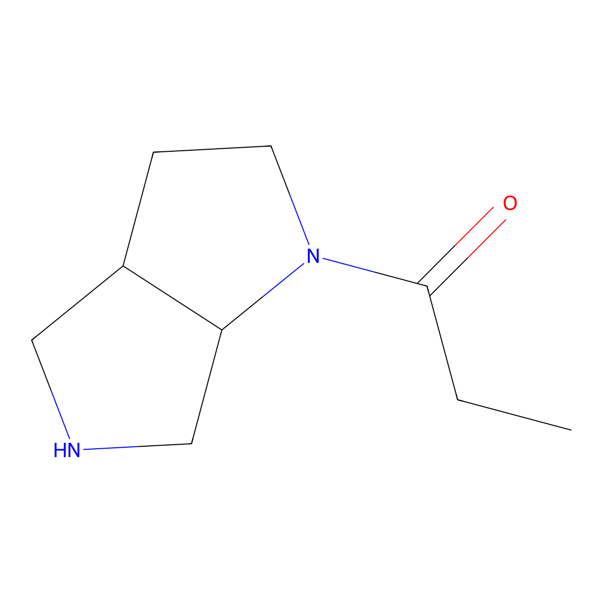 1-(cis-Hexahydropyrrolo[3,4-b]pyrrol-1(2H)-yl)propan-1-one molecular structure, CAS 1218709-74-0