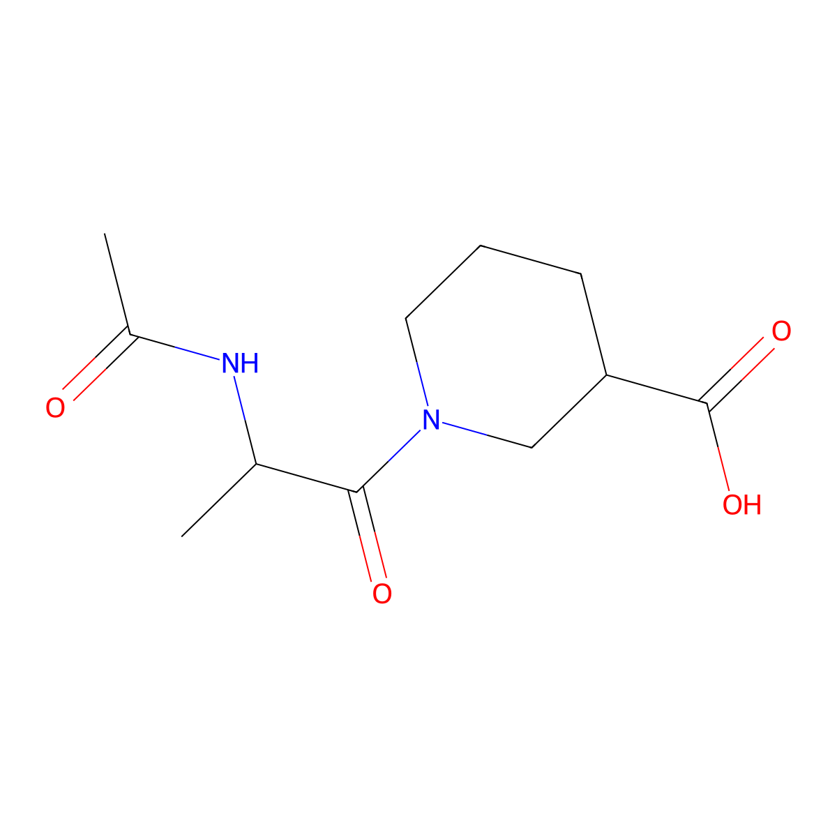 1-(2-Acetamidopropanoyl)piperidine-3-carboxylic acid molecular structure, CAS 1218730-38-1