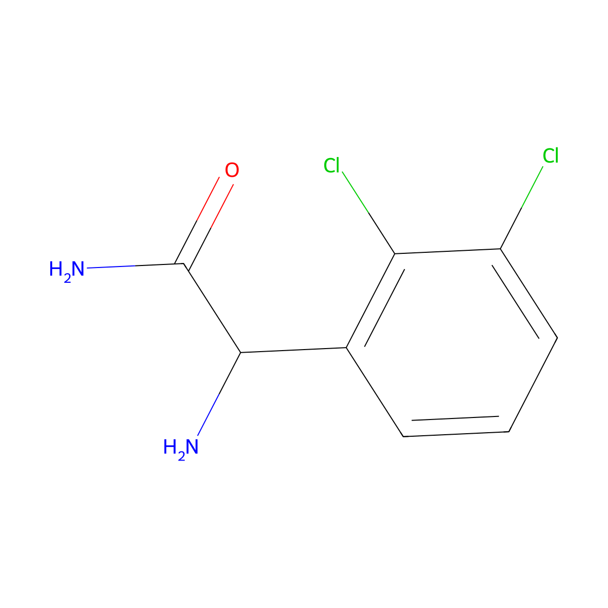 2-Amino-2-(2,3-dichlorophenyl)acetamide molecular structure, CAS 1218743-77-1