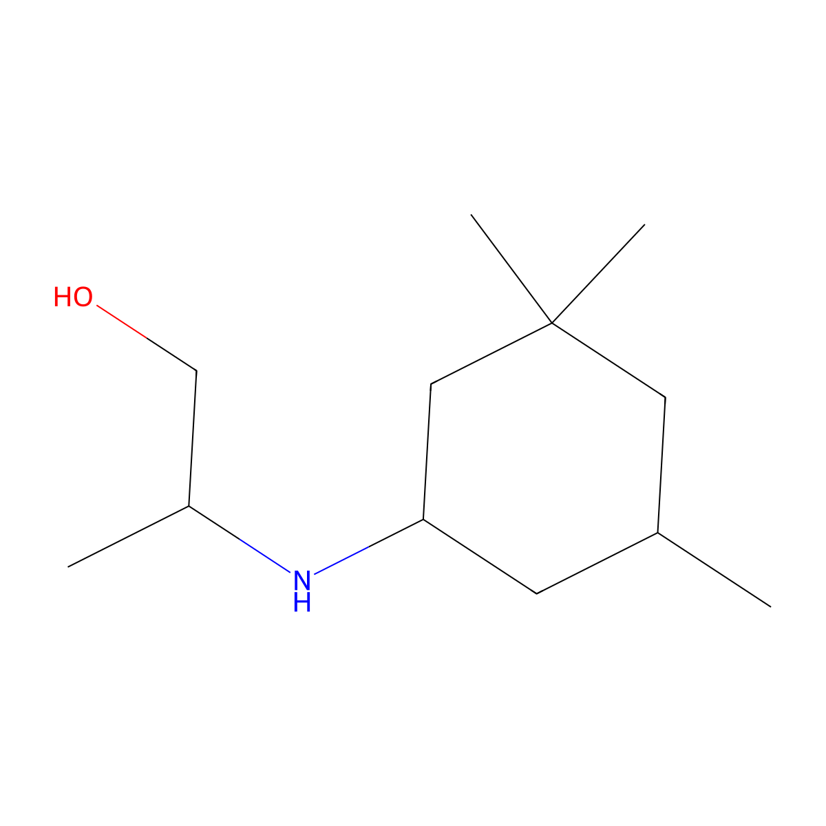 2-[(3,3,5-Trimethylcyclohexyl)amino]propan-1-ol molecular structure, CAS 1218744-80-9