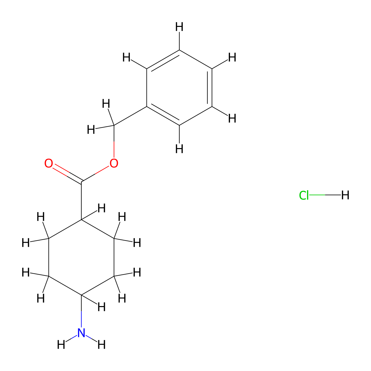 trans-Benzyl 4-aminocyclohexanecarboxylate hydrochloride molecular structure, CAS 1218764-46-5