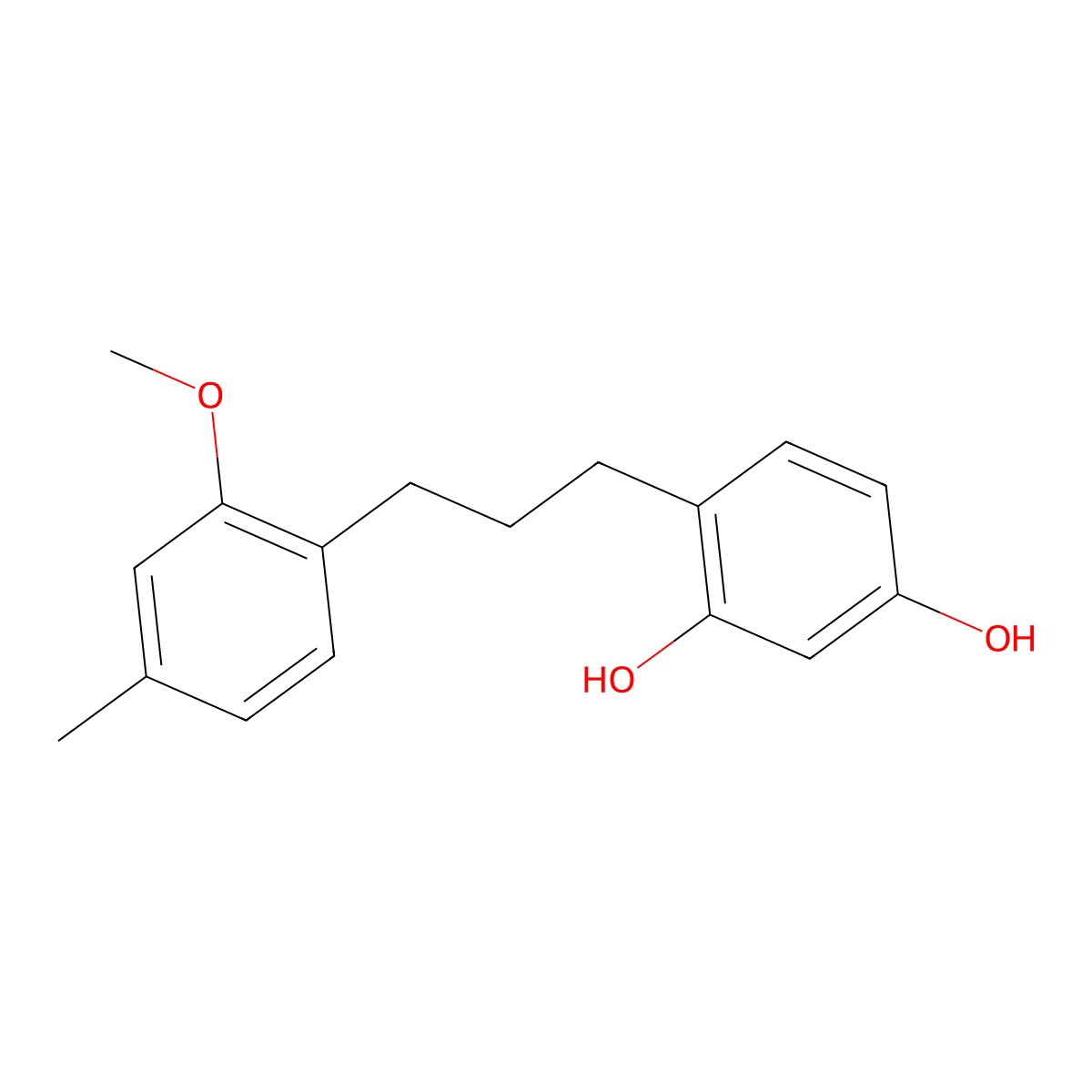 4-(3-(2-Methoxy-4-methylphenyl)propyl)benzene-1,3-diol molecular structure, CAS 1218764-74-9