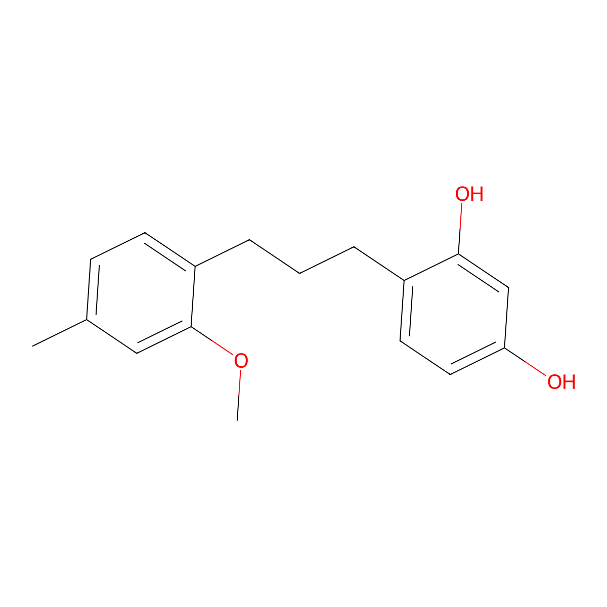 4-(3-(2-Methoxy-4-methylphenyl)propyl)benzene-1,3-diol molecular structure, CAS 1218764-74-9