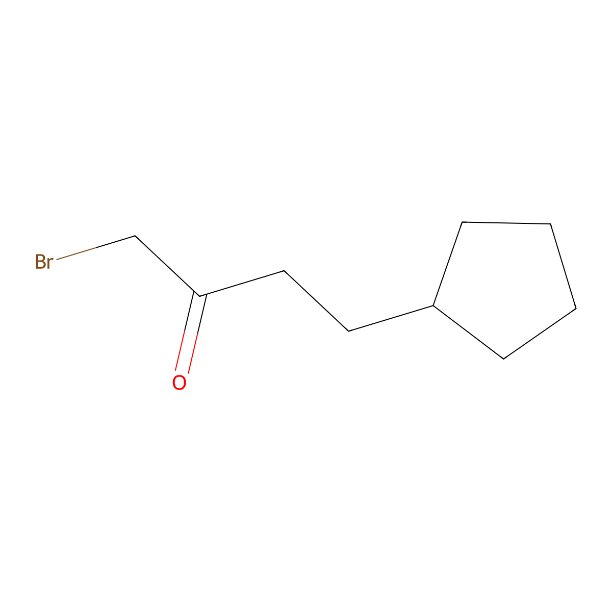 1-Bromo-4-cyclopentylbutan-2-one molecular structure, CAS 1218765-00-4