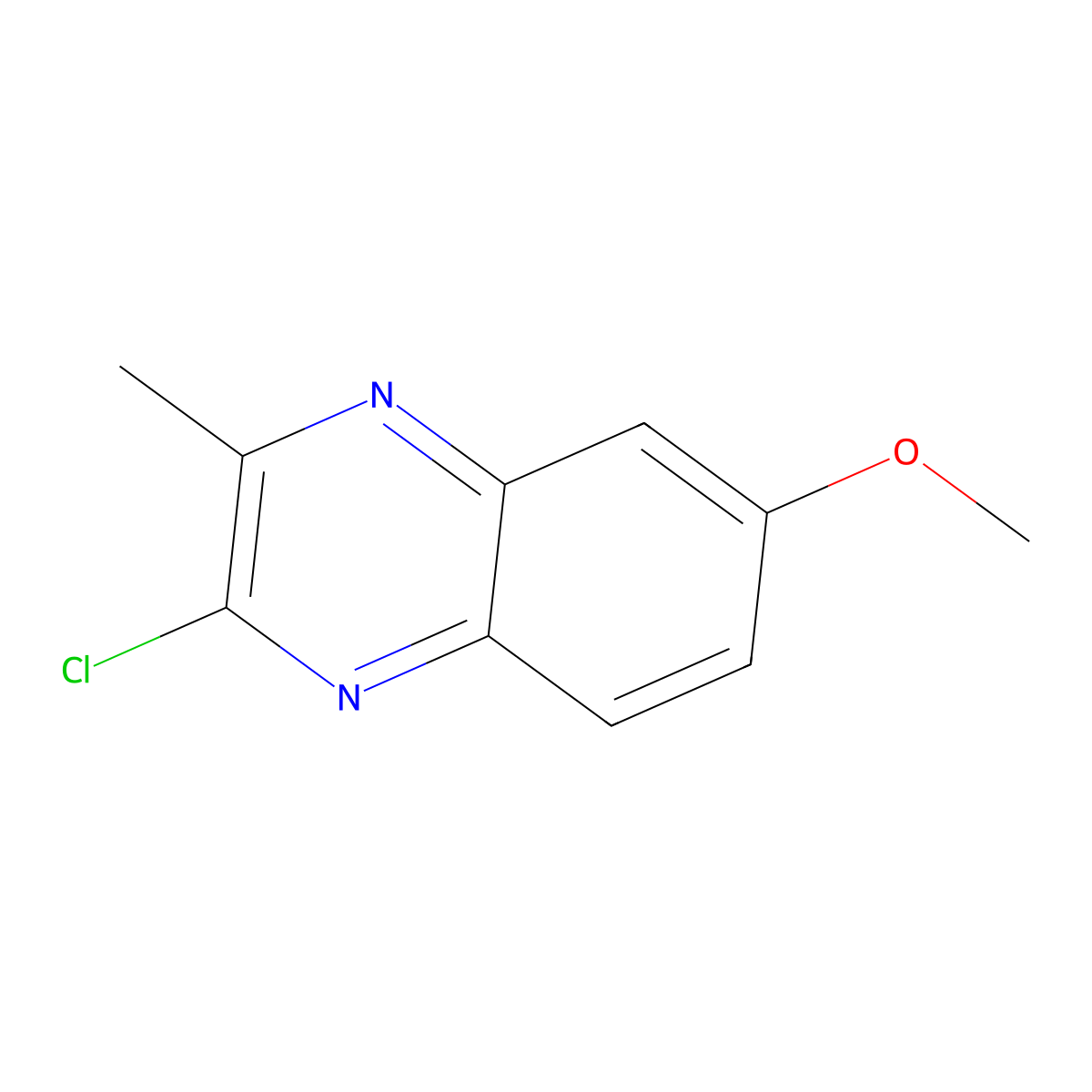 2-Chloro-6-methoxy-3-methylquinoxaline molecular structure, CAS 1218765-14-0