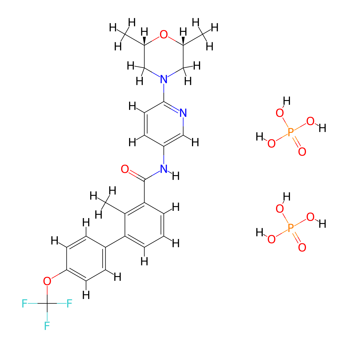 Sonidegib Phosphate molecular structure, CAS 1218778-77-8