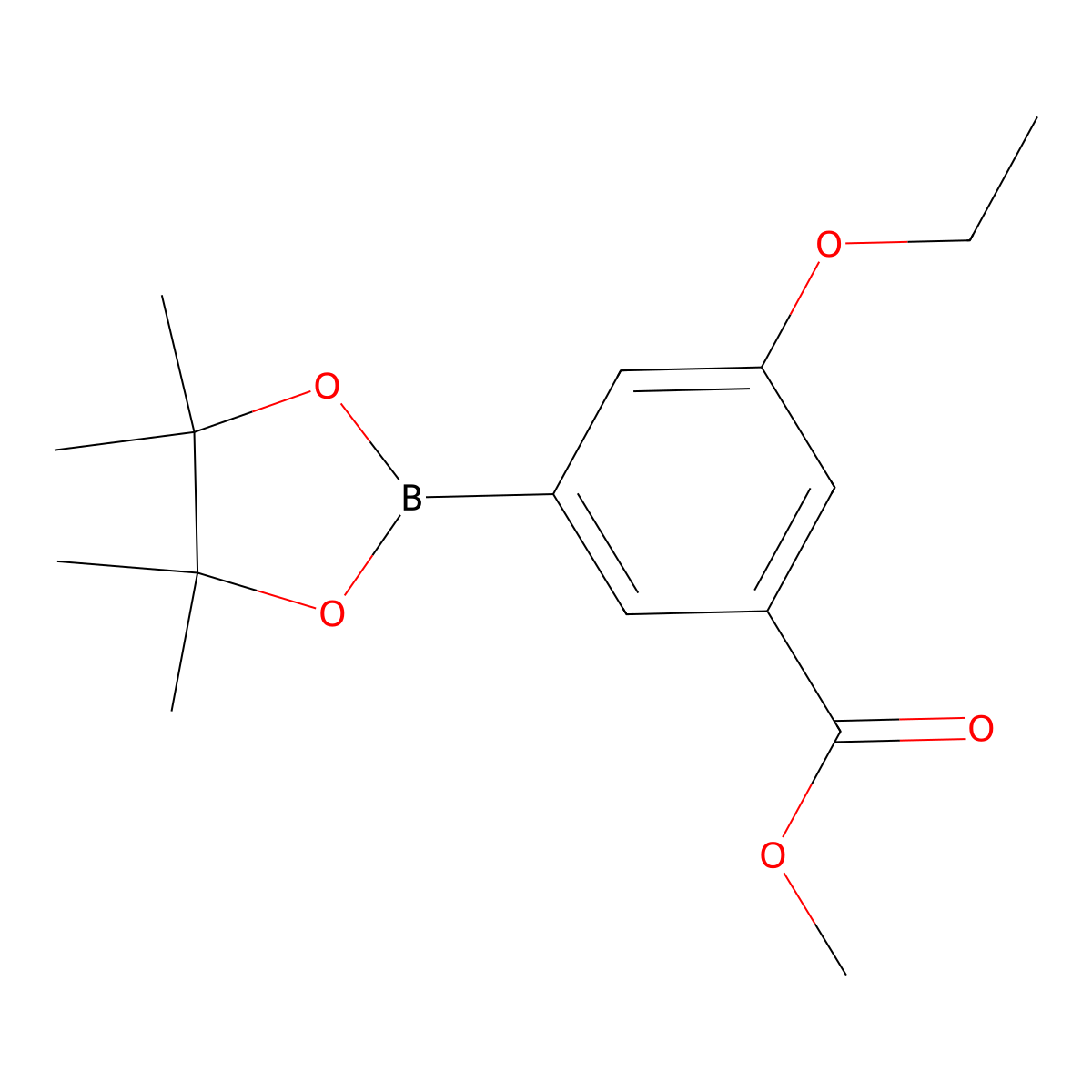 Methyl 3-ethoxy-5-(4,4,5,5-tetramethyl-1,3,2-dioxaborolan-2-yl)benzoate molecular structure, CAS 1218789-54-8