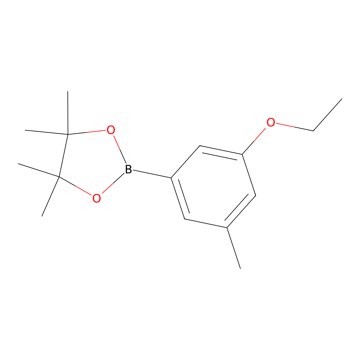2-(3-Ethoxy-5-methylphenyl)-4,4,5,5-tetramethyl-1,3,2-dioxaborolane molecular structure, CAS 1218789-71-9