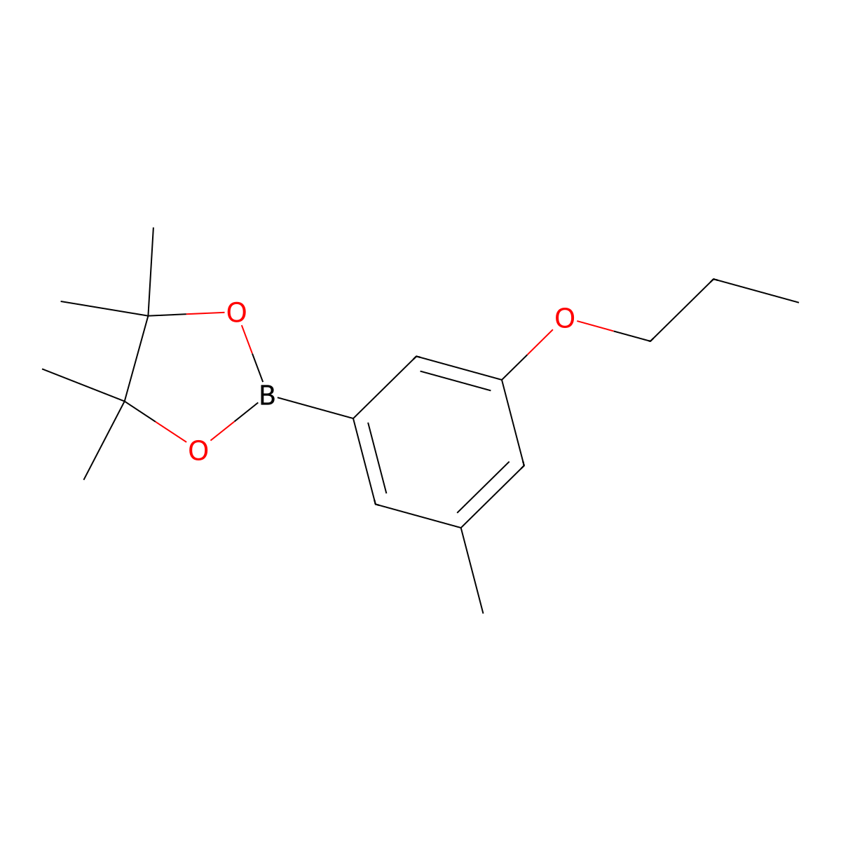 4,4,5,5-Tetramethyl-2-(3-methyl-5-propoxyphenyl)-1,3,2-dioxaborolane molecular structure, CAS 1218789-73-1
