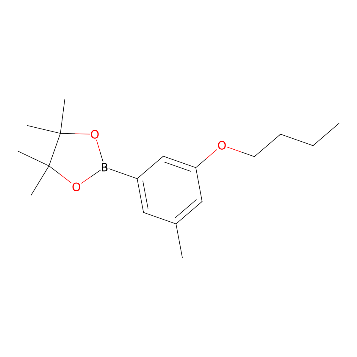 2-(3-Butoxy-5-methylphenyl)-4,4,5,5-tetramethyl-1,3,2-dioxaborolane molecular structure, CAS 1218789-82-2