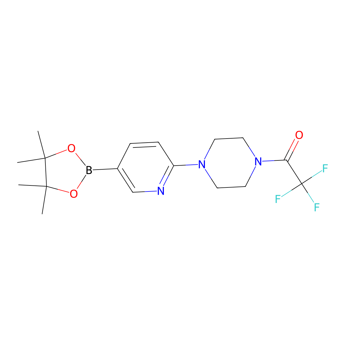 2-(4-Trifluoroacetylpiperazino)pyridine-5-boronic acid, pinacol ester molecular structure, CAS 1218789-87-7