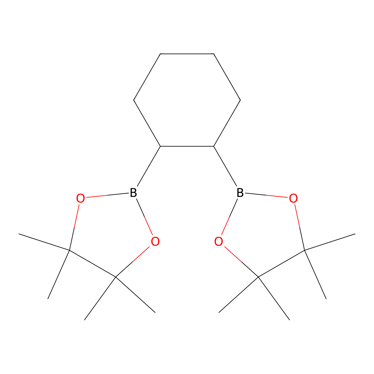 (1R,2R)-rel-1,2-Bis(4,4,5,5-tetramethyl-1,3,2-dioxaborolan-2-yl)cyclohexane molecular structure, CAS 1218790-09-0
