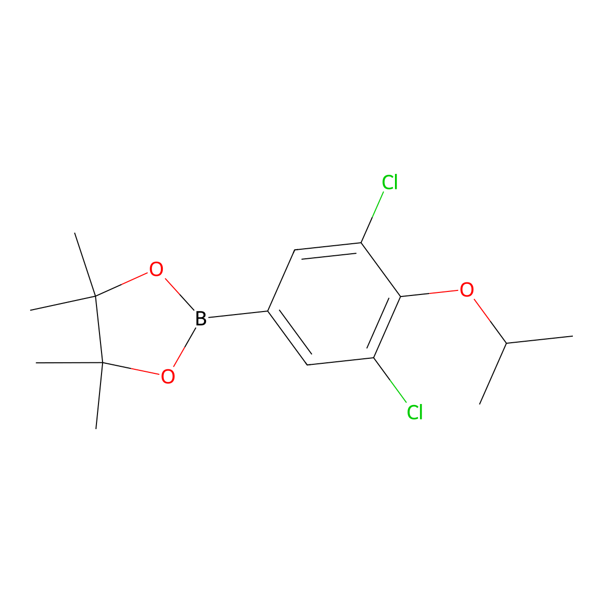 2-(3,5-Dichloro-4-isopropoxyphenyl)-4,4,5,5-tetramethyl-1,3,2-dioxaborolane molecular structure, CAS 1218790-28-3
