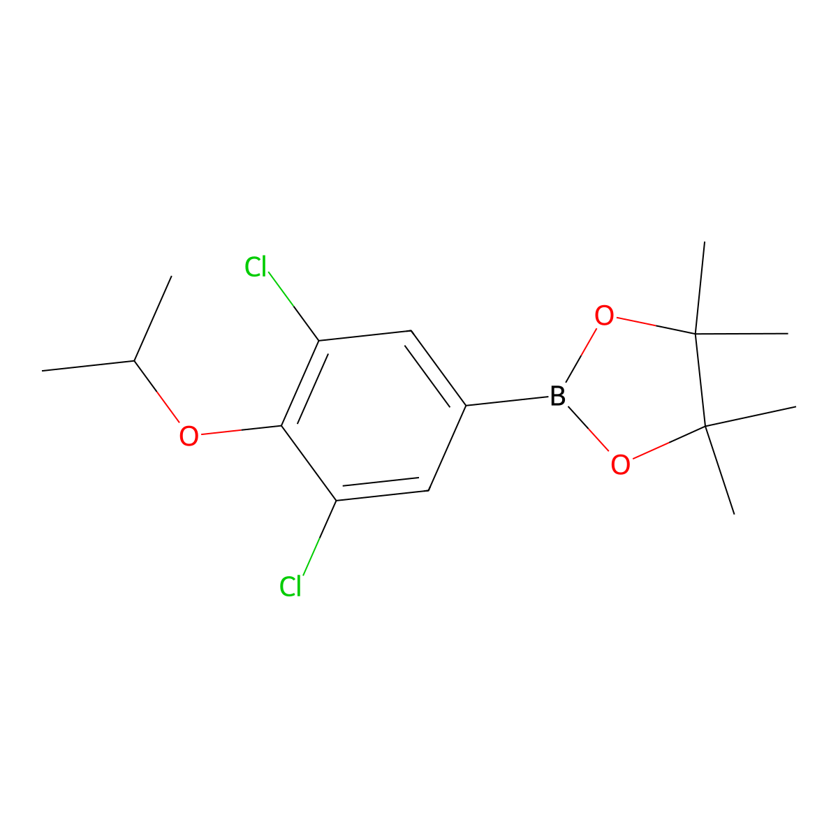 2-(3,5-Dichloro-4-isopropoxyphenyl)-4,4,5,5-tetramethyl-1,3,2-dioxaborolane molecular structure, CAS 1218790-28-3