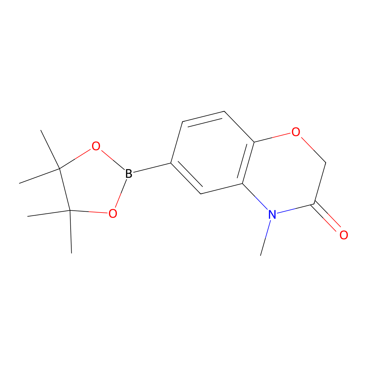 4-Methyl-6-(4,4,5,5-tetramethyl-1,3,2-dioxaborolan-2-YL)-2H-benzo[B][1,4]oxazin-3(4H)-one molecular structure, CAS 1218790-29-4