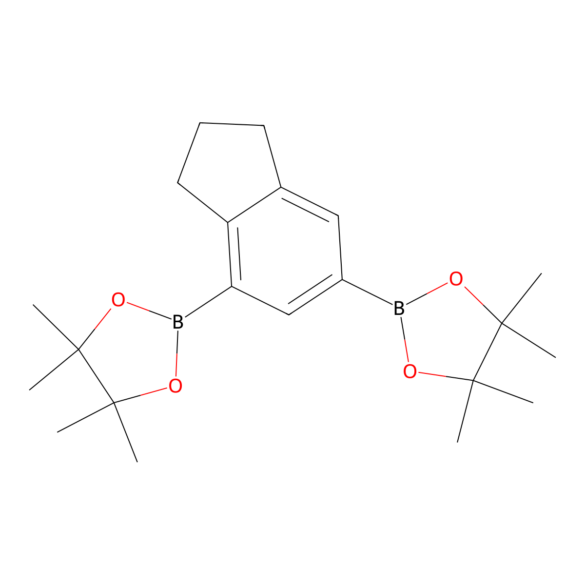 2,2'-(2,3-Dihydro-1H-indene-4,6-diyl)bis(4,4,5,5-tetramethyl-1,3,2-dioxaborolane) molecular structure, CAS 1218790-33-0