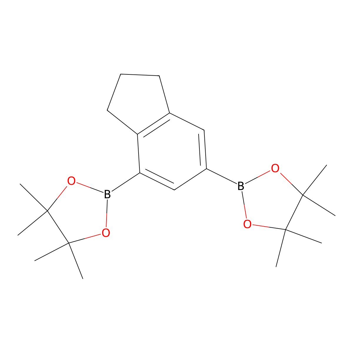 2,2'-(2,3-Dihydro-1H-indene-4,6-diyl)bis(4,4,5,5-tetramethyl-1,3,2-dioxaborolane) molecular structure, CAS 1218790-33-0