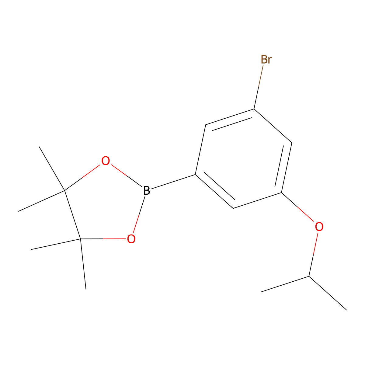 2-(3-Bromo-5-isopropoxyphenyl)-4,4,5,5-tetramethyl-1,3,2-dioxaborolane molecular structure, CAS 1218790-34-1