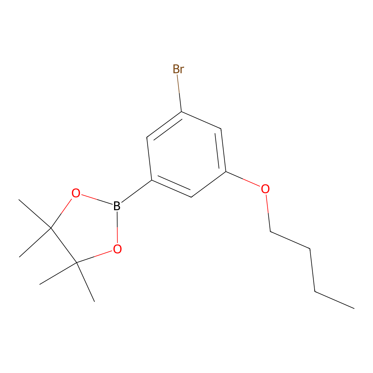 2-(3-Bromo-5-butoxyphenyl)-4,4,5,5-tetramethyl-1,3,2-dioxaborolane molecular structure, CAS 1218790-35-2