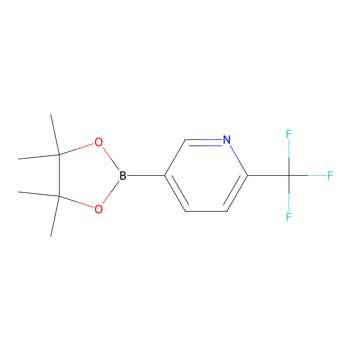 2-Trifluoromethylpyridine-5-boronic acid pinacol ester molecular structure, CAS 1218790-39-6