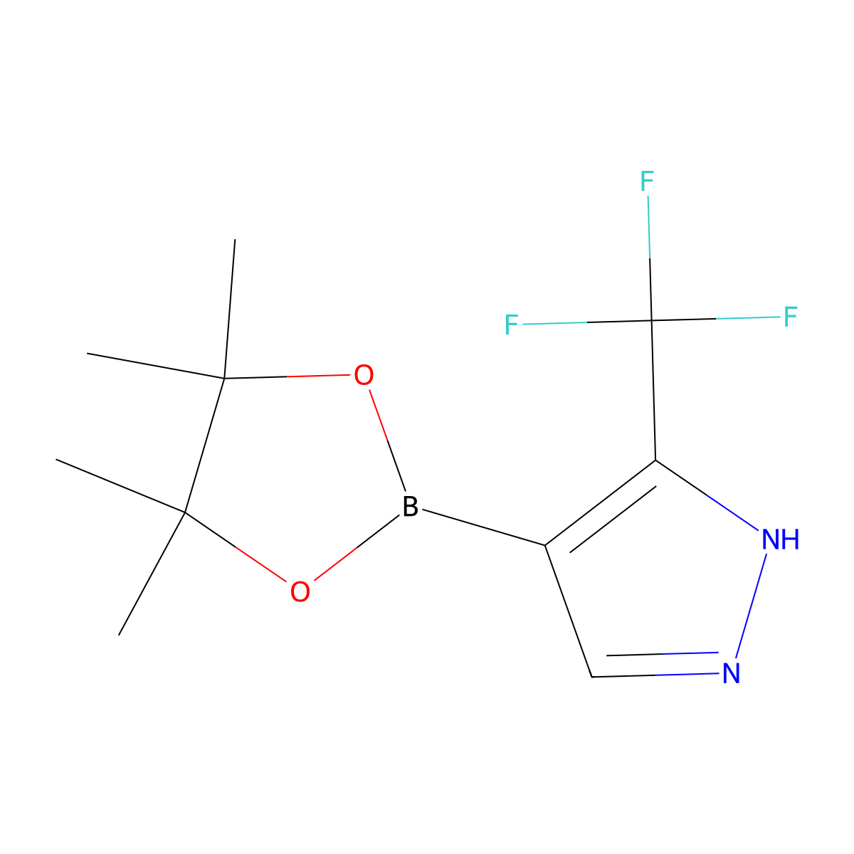 3-(Trifluoromethyl)-1h-pyrazole-4-boronic acid, pinacol ester molecular structure, CAS 1218790-40-9