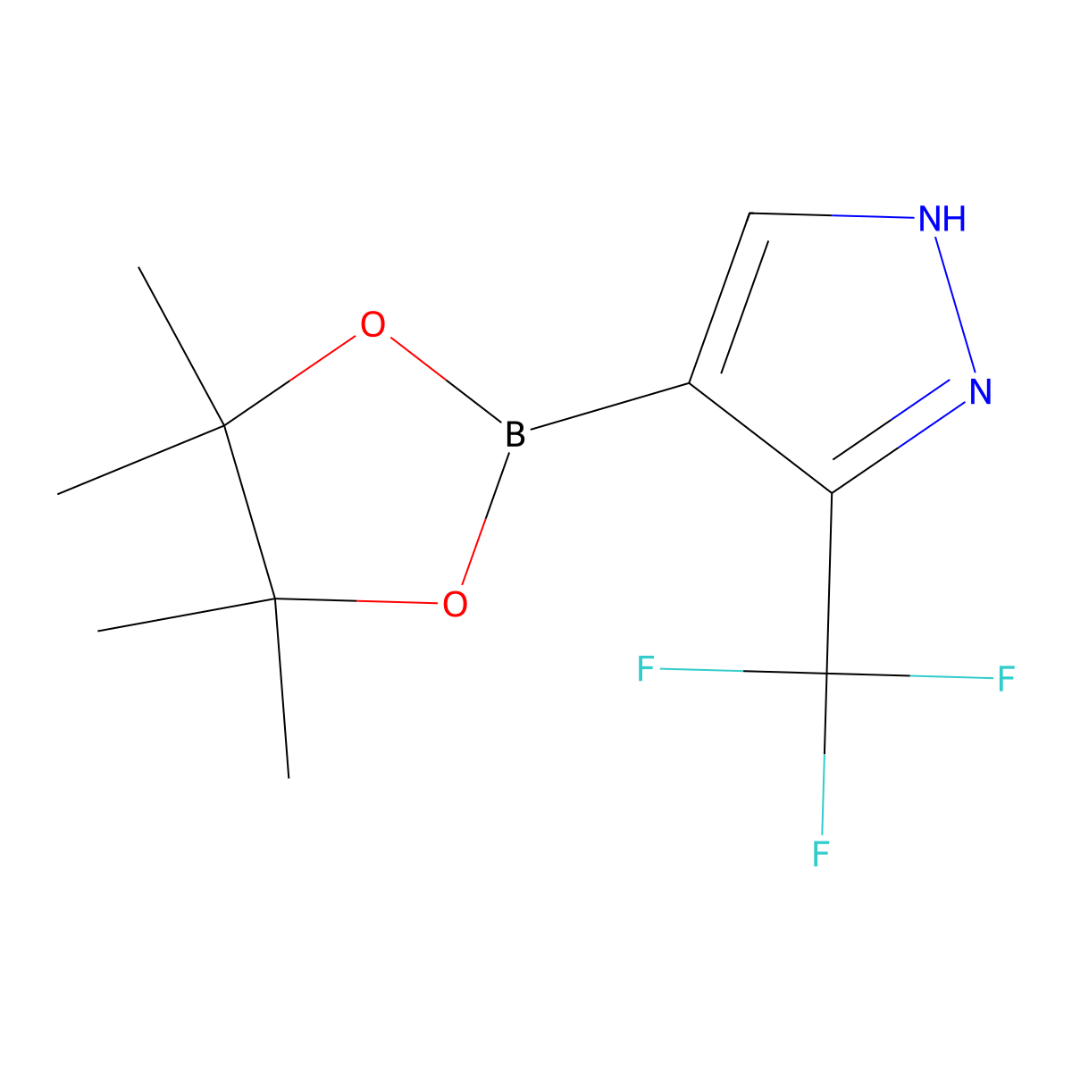 3-(Trifluoromethyl)-1h-pyrazole-4-boronic acid, pinacol ester molecular structure, CAS 1218790-40-9