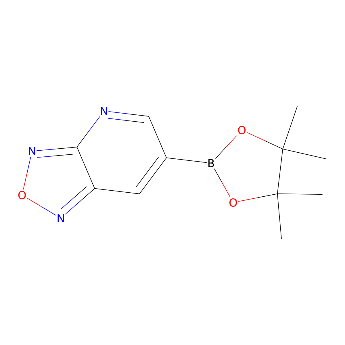 6-(4,4,5,5-Tetramethyl-1,3,2-dioxaborolan-2-yl)[1,2,5]oxadiazolo[3,4-b]pyridine molecular structure, CAS 1218790-54-5