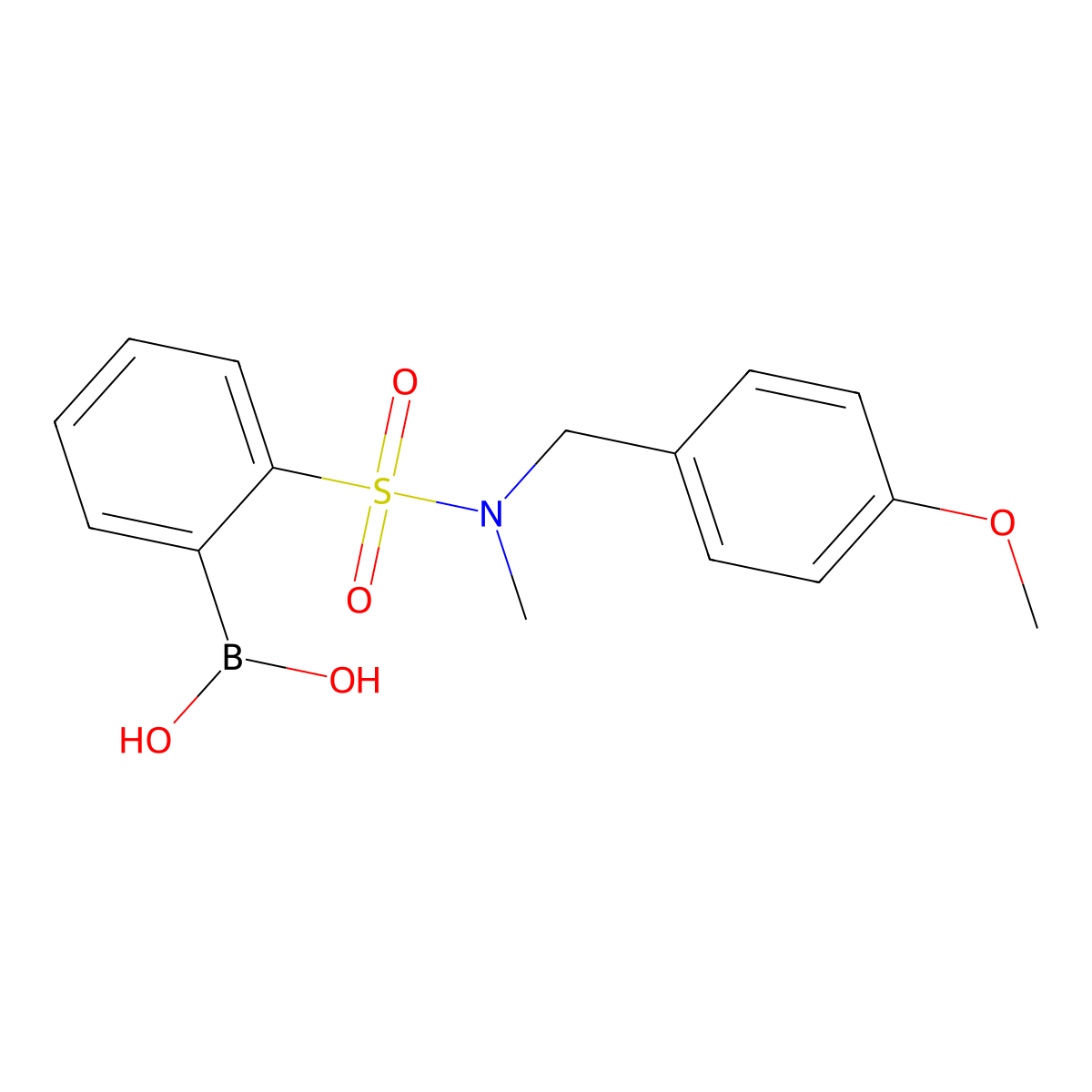 2-(N-(4-Methoxybenzyl)-N-methylsulfamoyl)phenylboronic acid molecular structure, CAS 1218790-60-3
