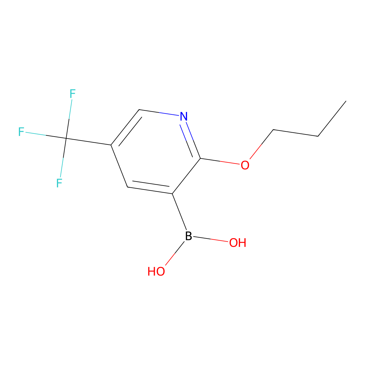 2-Propoxy-5-(trifluoromethyl)pyridine-3-boronic acid molecular structure, CAS 1218790-63-6