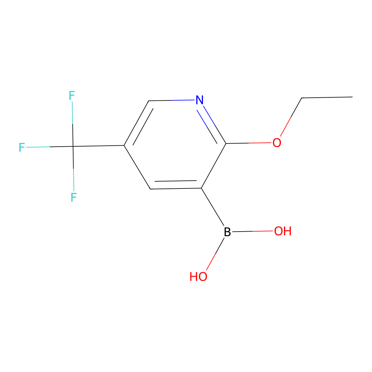 (2-Ethoxy-5-(trifluoromethyl)pyridin-3-yl)boronic acid molecular structure, CAS 1218790-66-9