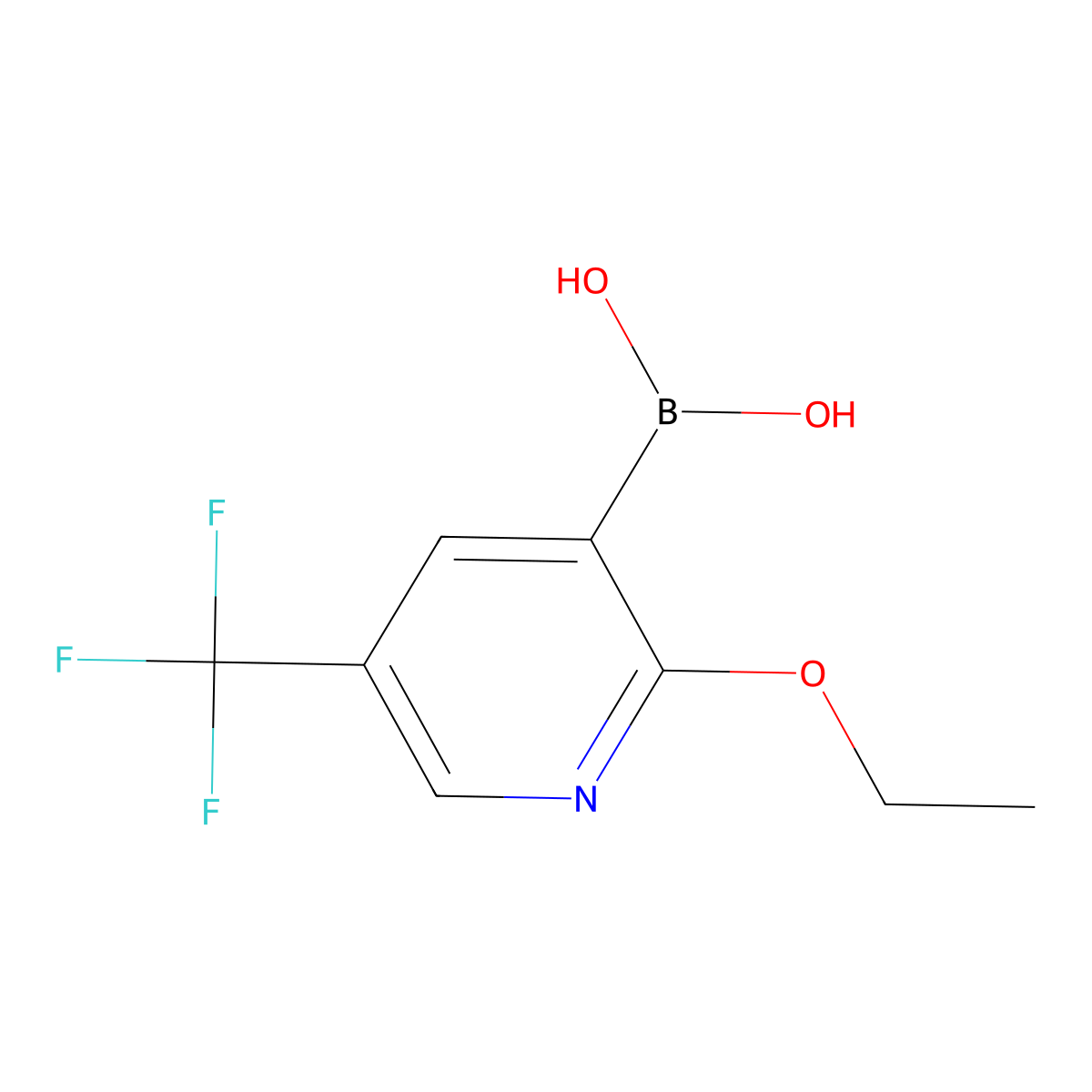 (2-Ethoxy-5-(trifluoromethyl)pyridin-3-yl)boronic acid molecular structure, CAS 1218790-66-9