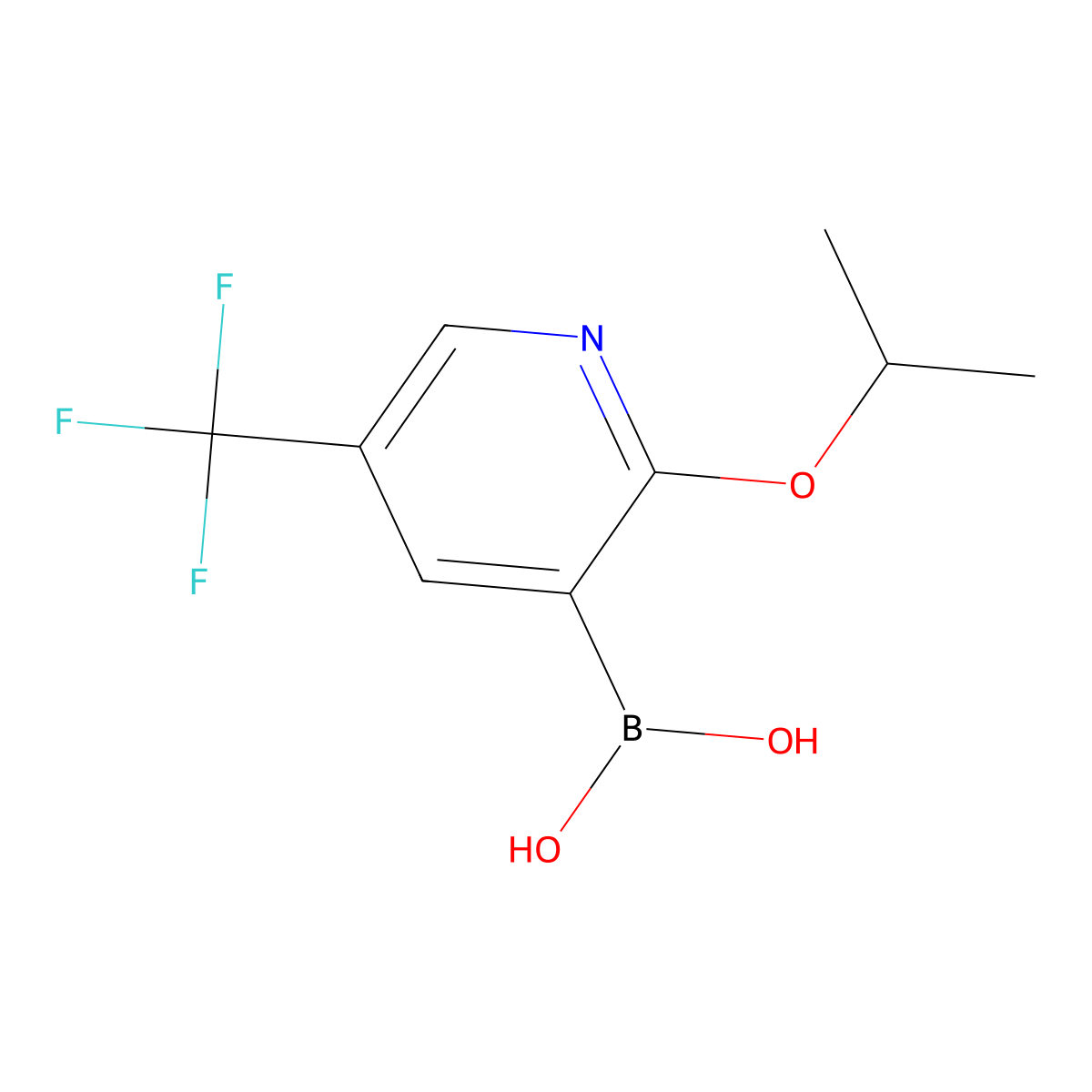 2-Isopropoxy-5-(trifluoromethyl)pyridine-3-boronic acid molecular structure, CAS 1218790-67-0