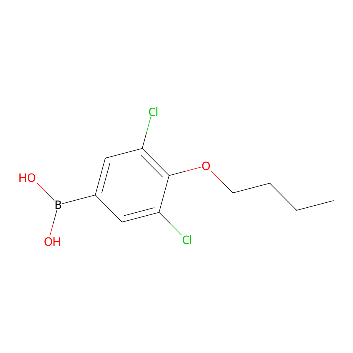 (4-Butoxy-3,5-dichlorophenyl)boronic acid molecular structure, CAS 1218790-72-7