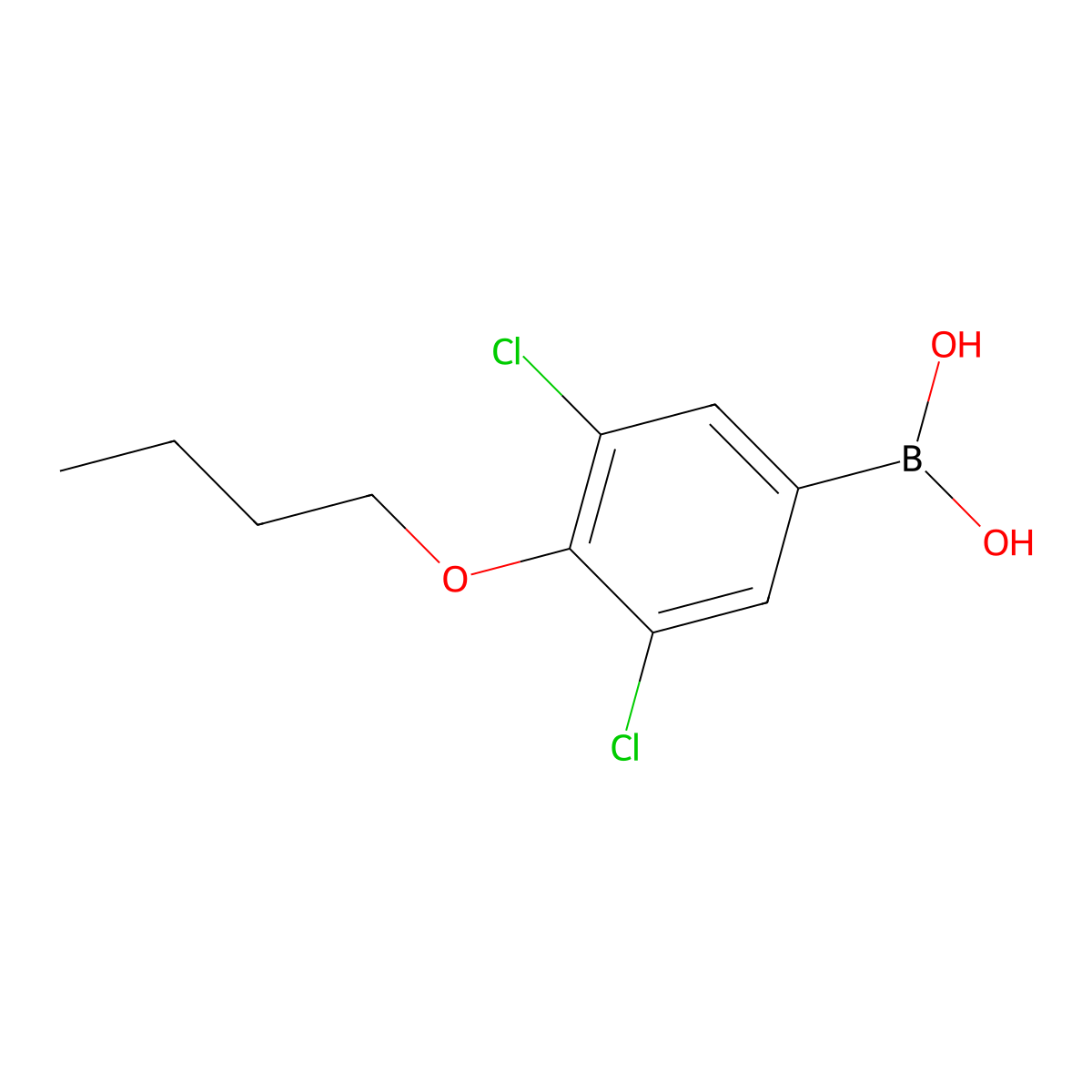 (4-Butoxy-3,5-dichlorophenyl)boronic acid molecular structure, CAS 1218790-72-7
